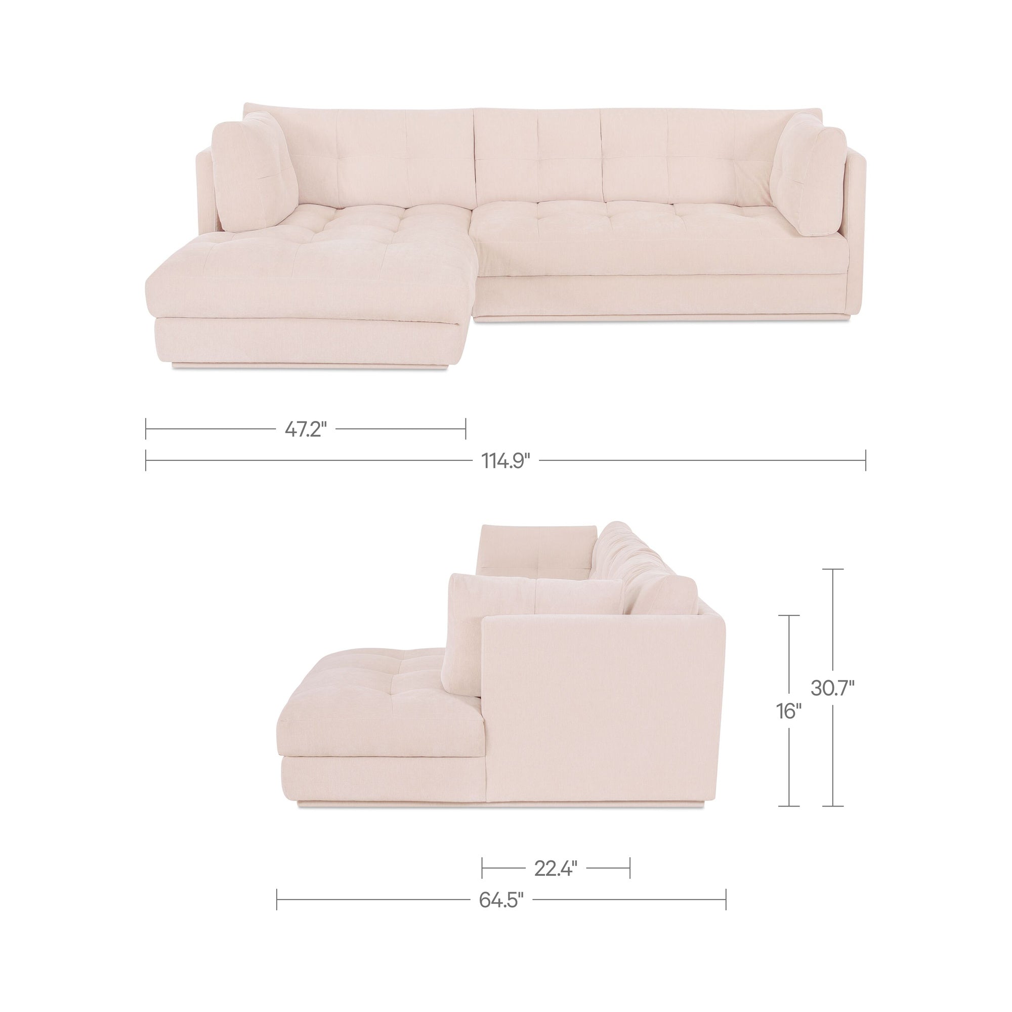 Mischa Sectional Light Beige