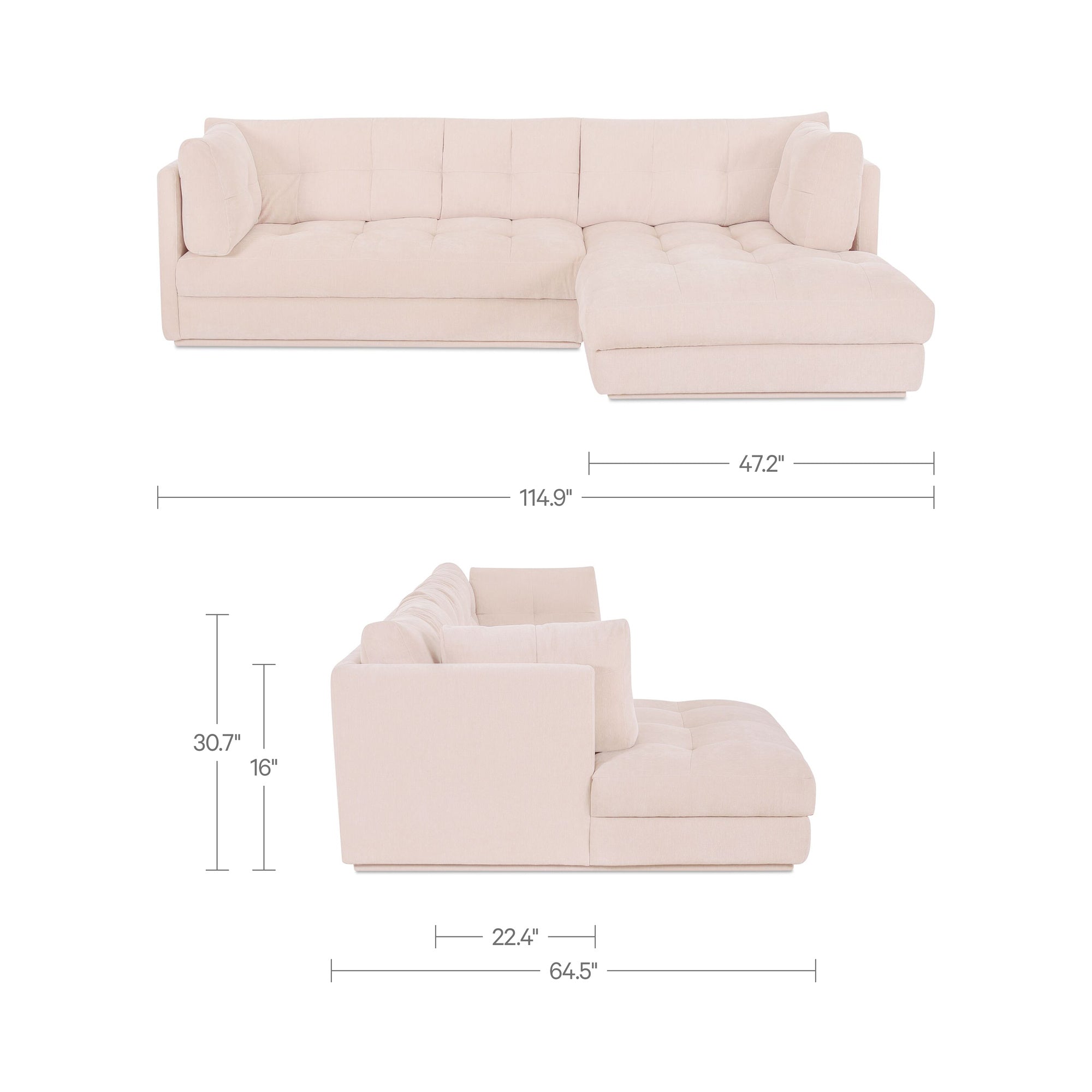 Mischa Sectional Light Beige