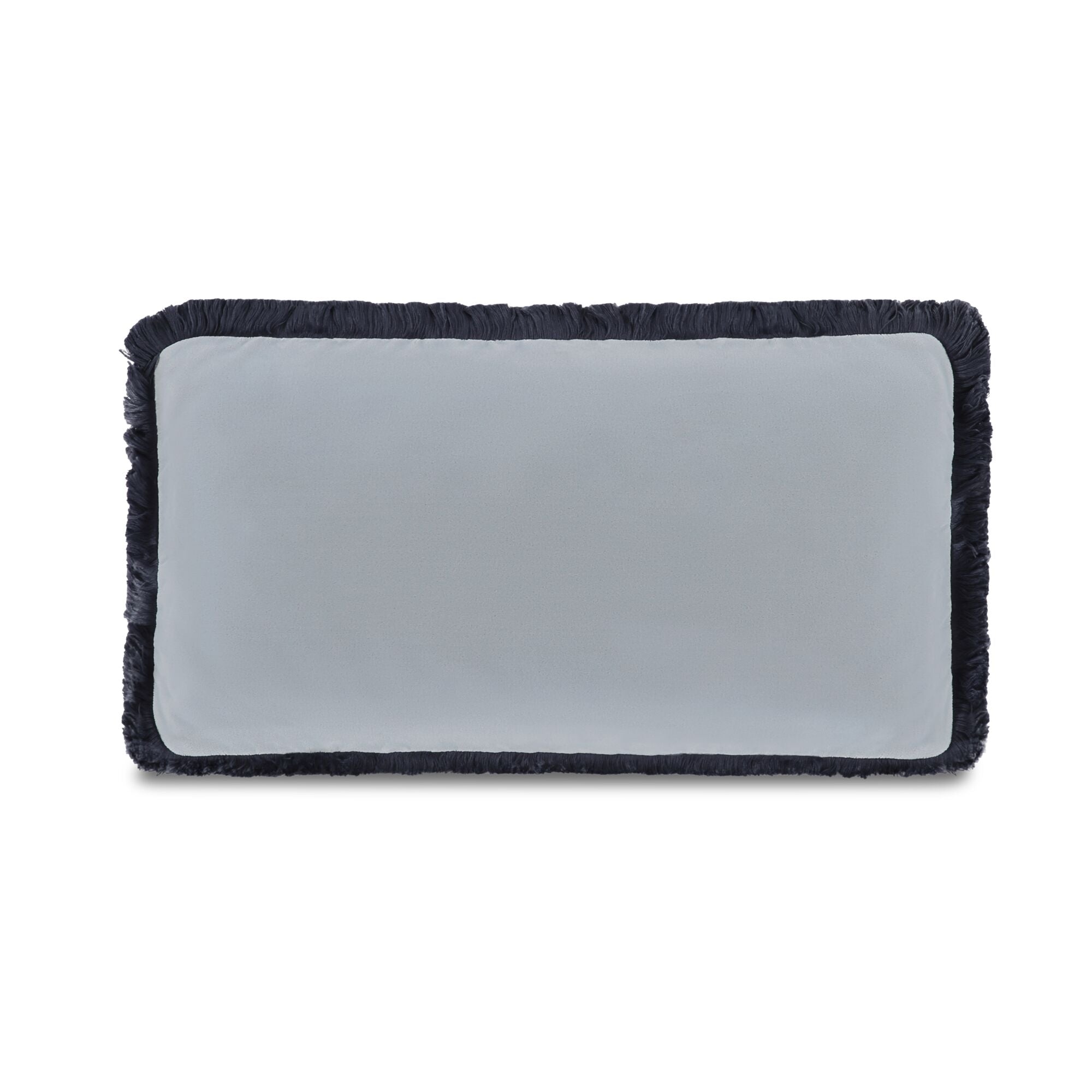 Yasmin Lumbar Cushion Light Blue Faux Mohair