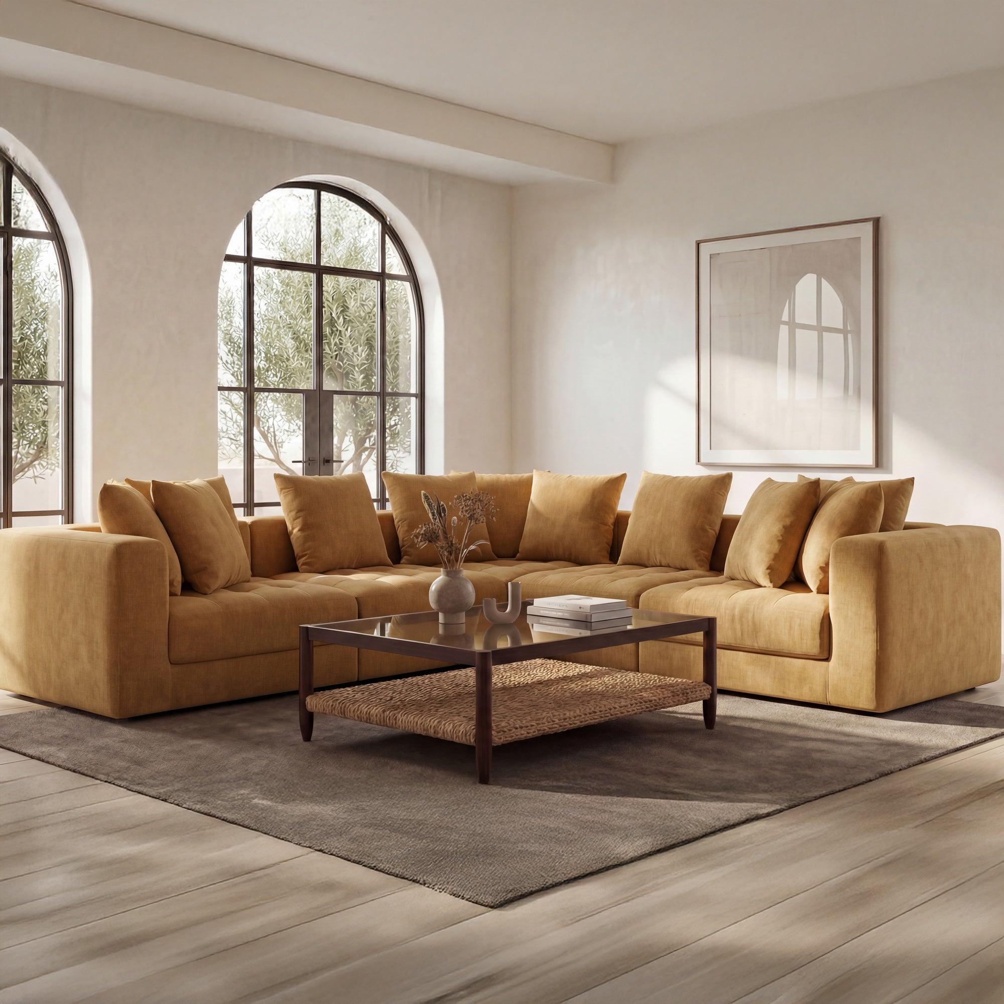 Davie Corner Chair Golden Yellow