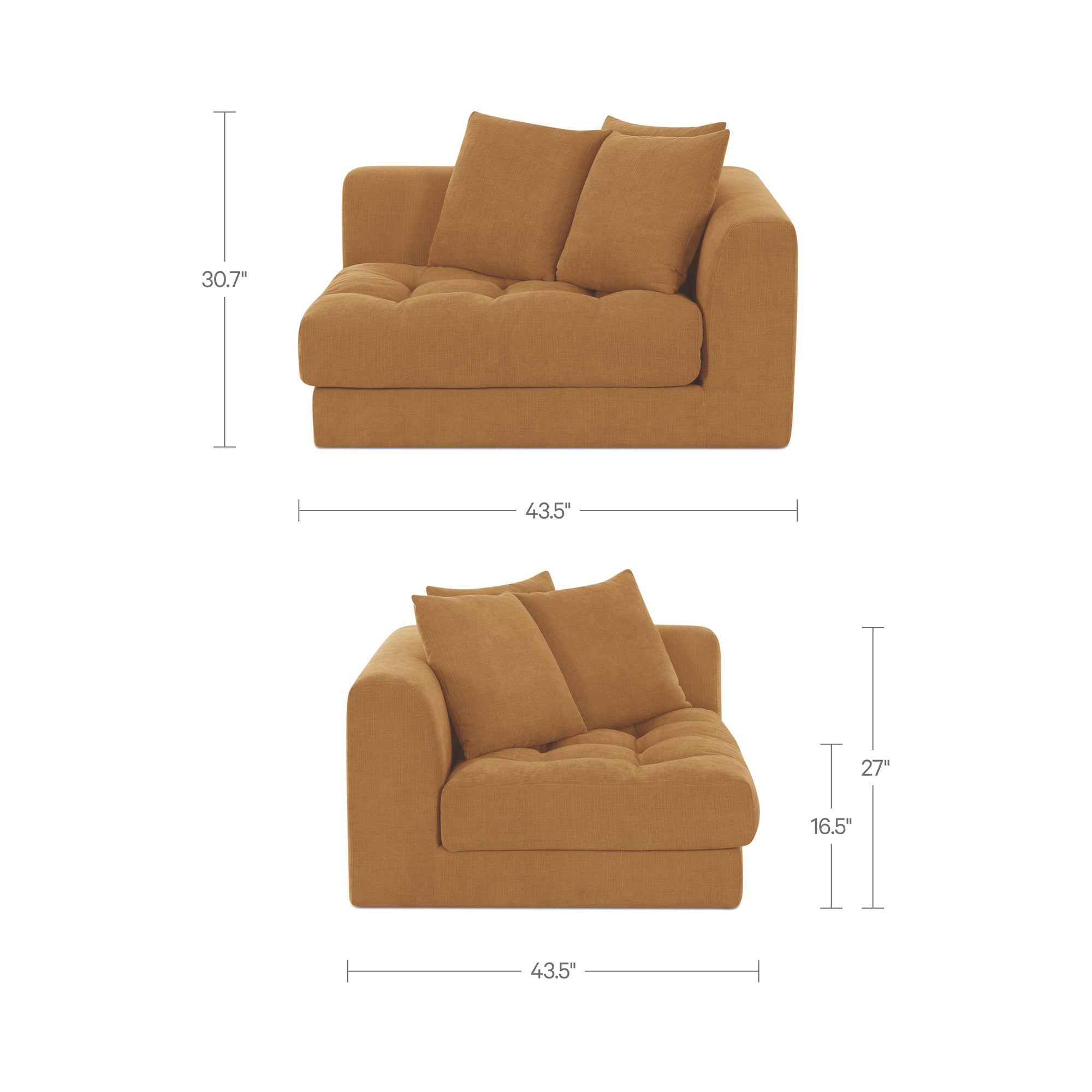 Davie Corner Chair Golden Yellow