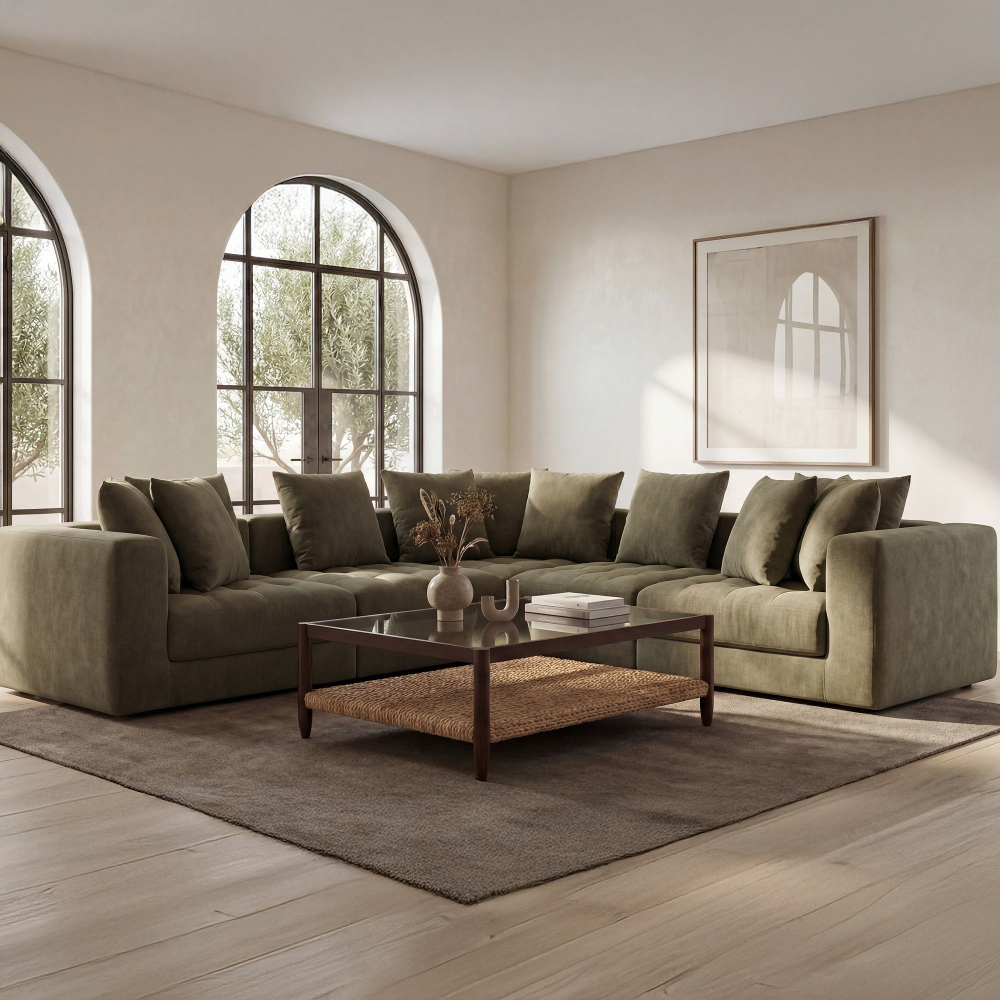 Davie Corner Chair Olive
