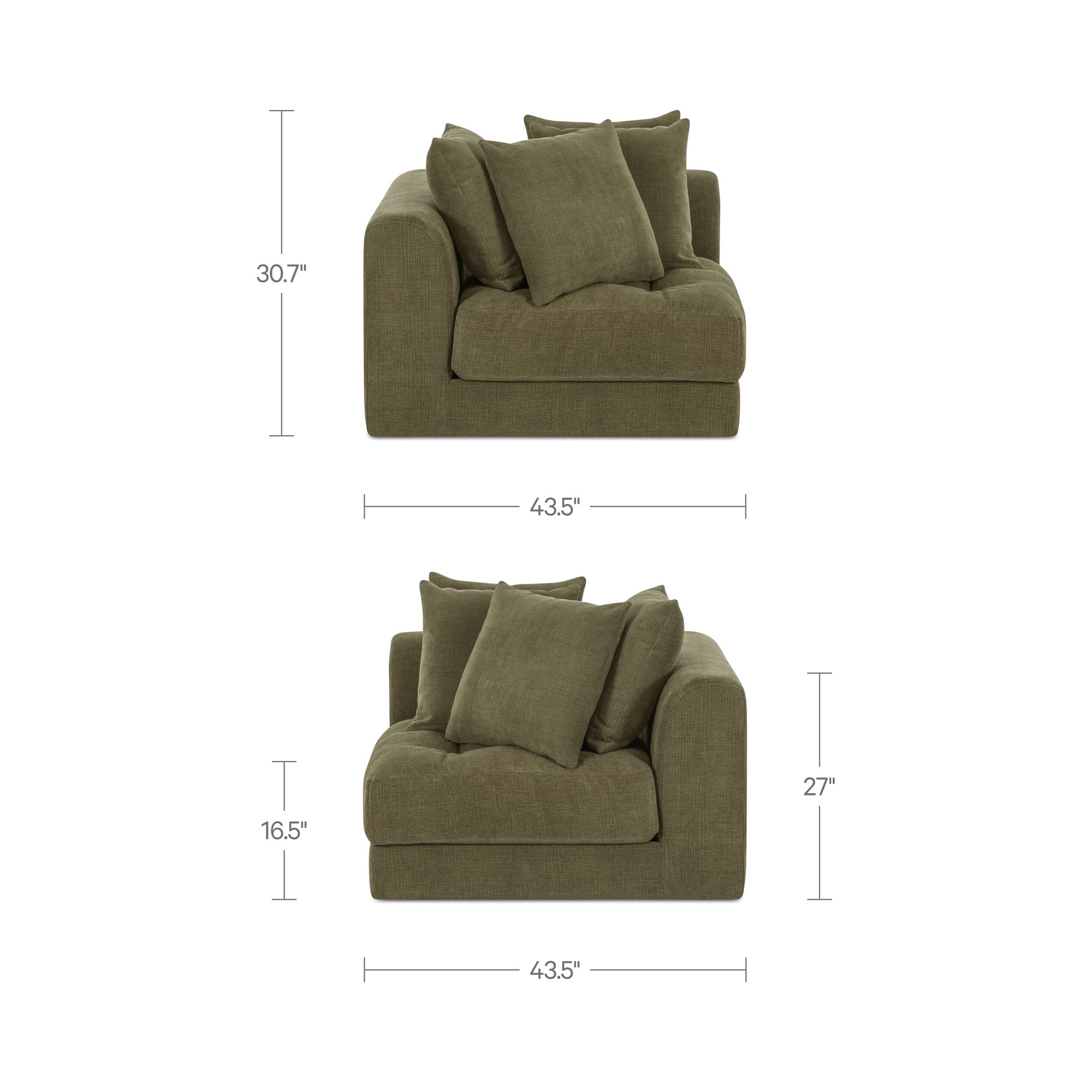 Davie Corner Chair Olive