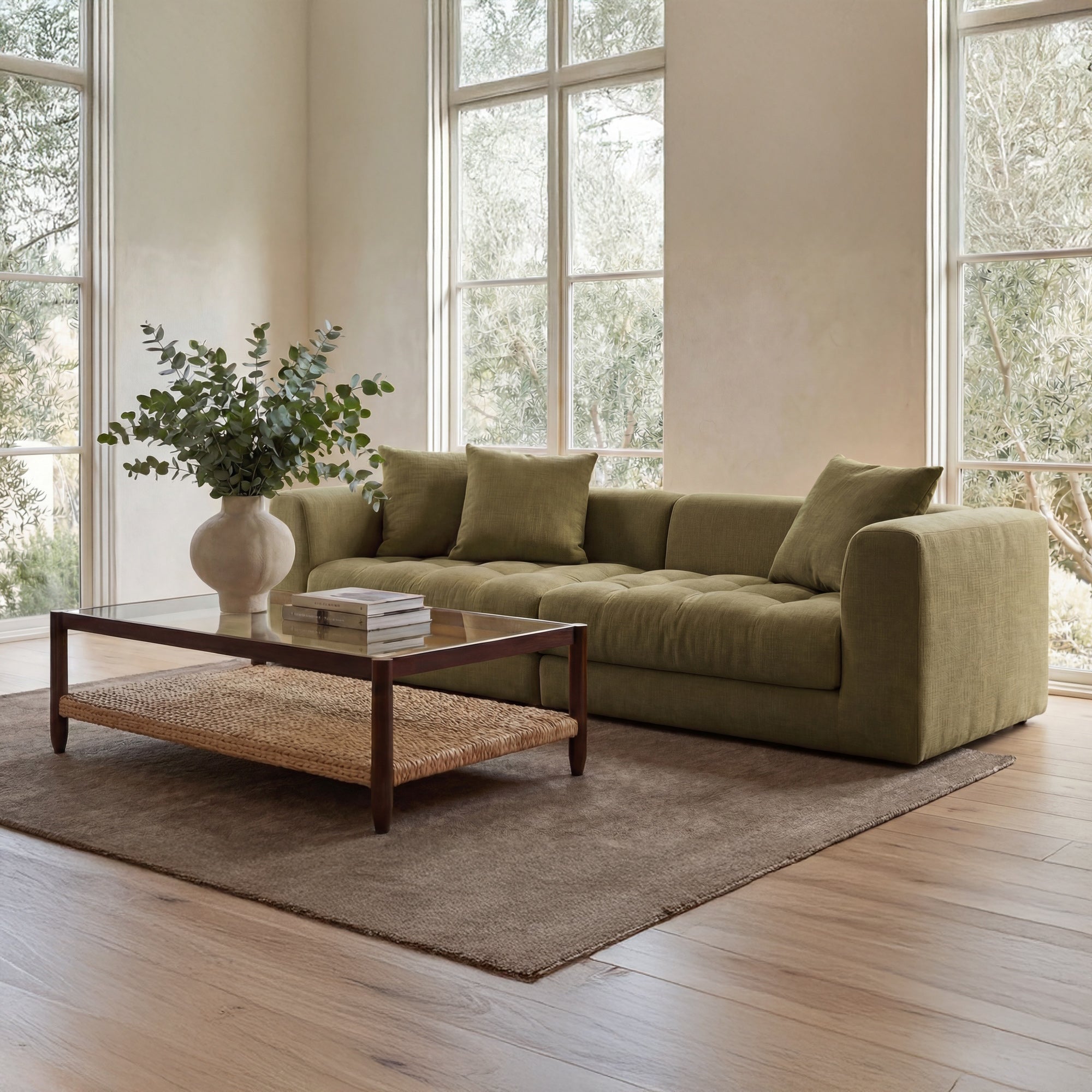 Davie Modular Sofa Olive