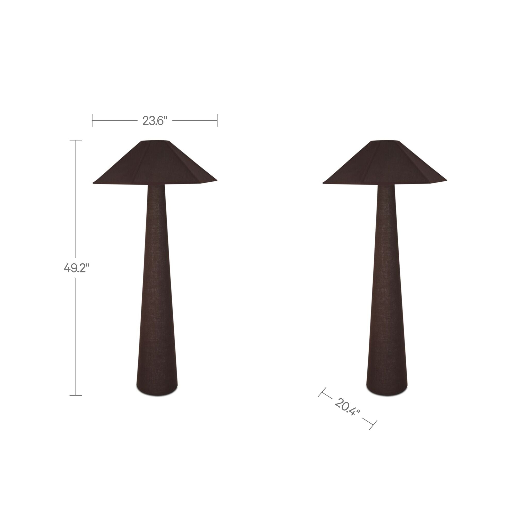 Gigi Floor Lamp Dark Brown