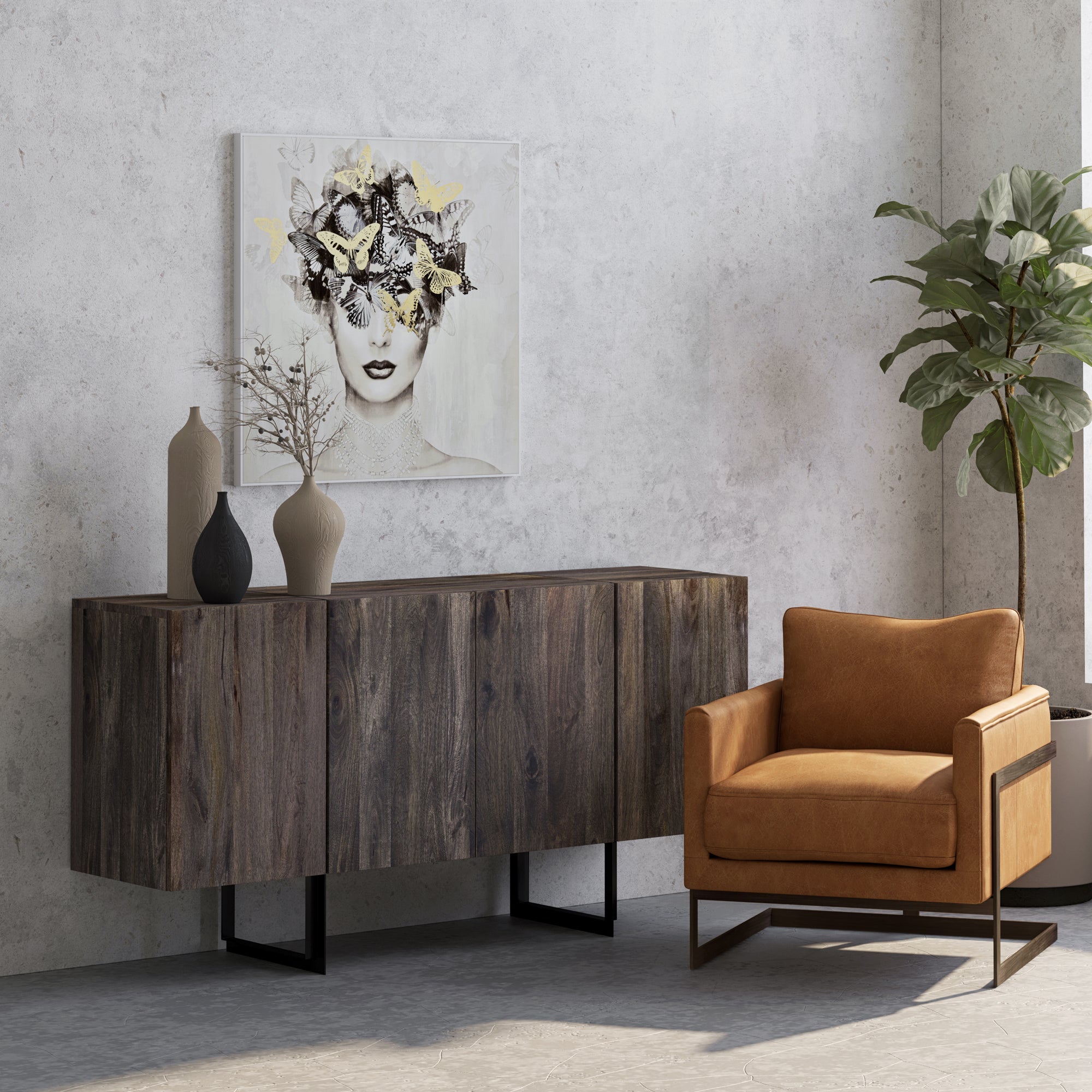Luxley Club Chair Brown