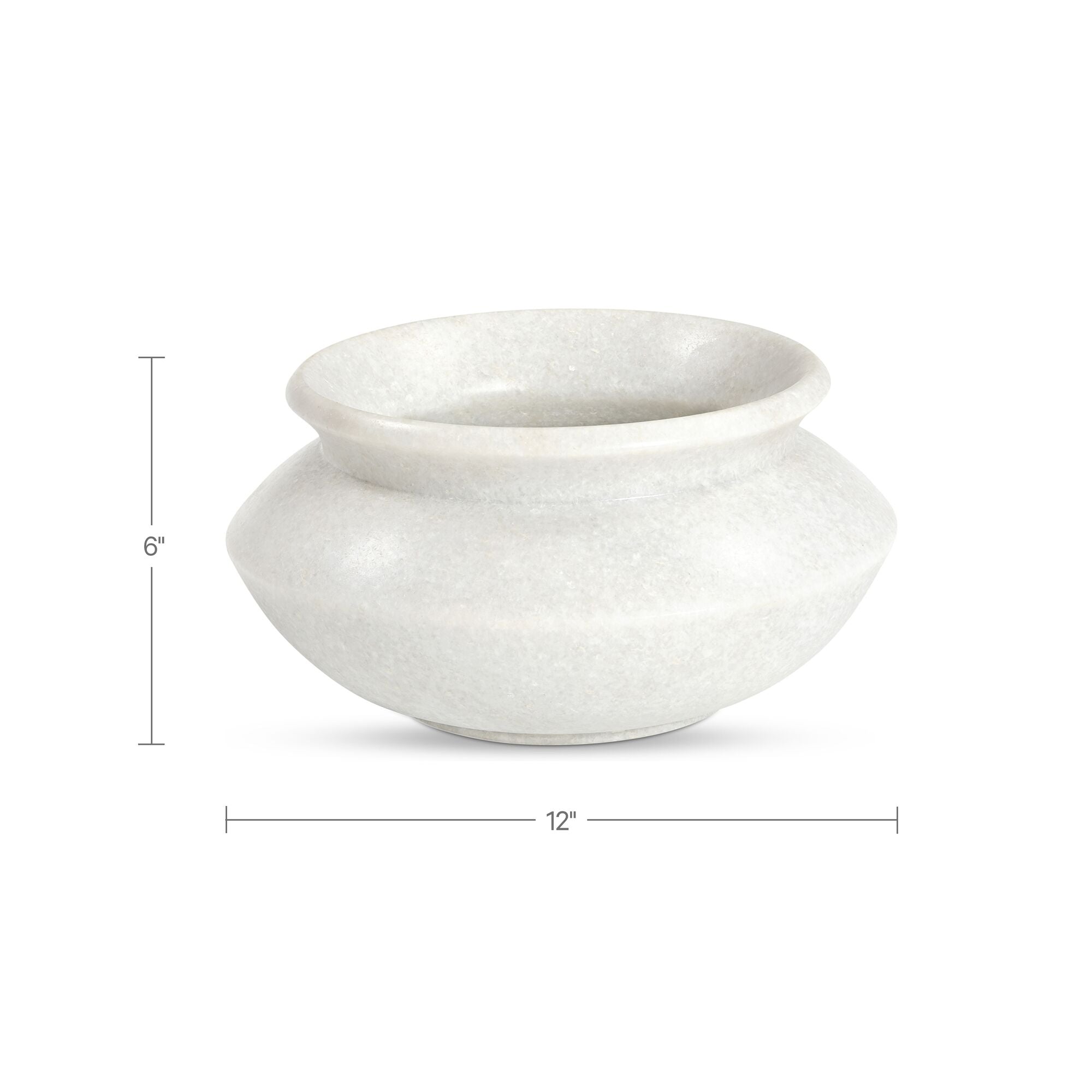 Romano Vessel White Marble