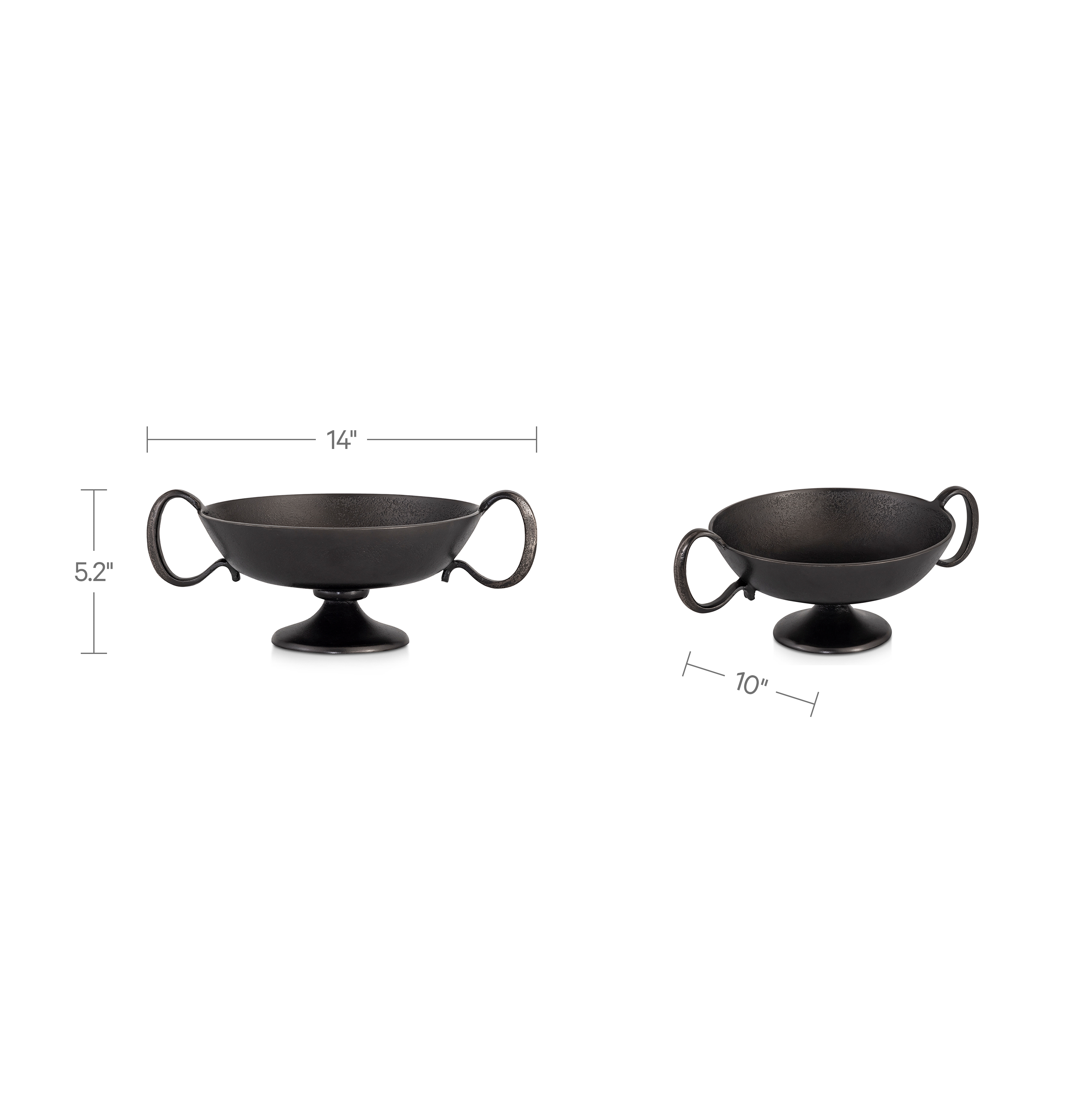 Floris Decorative Bowl Black Cast Aluminum