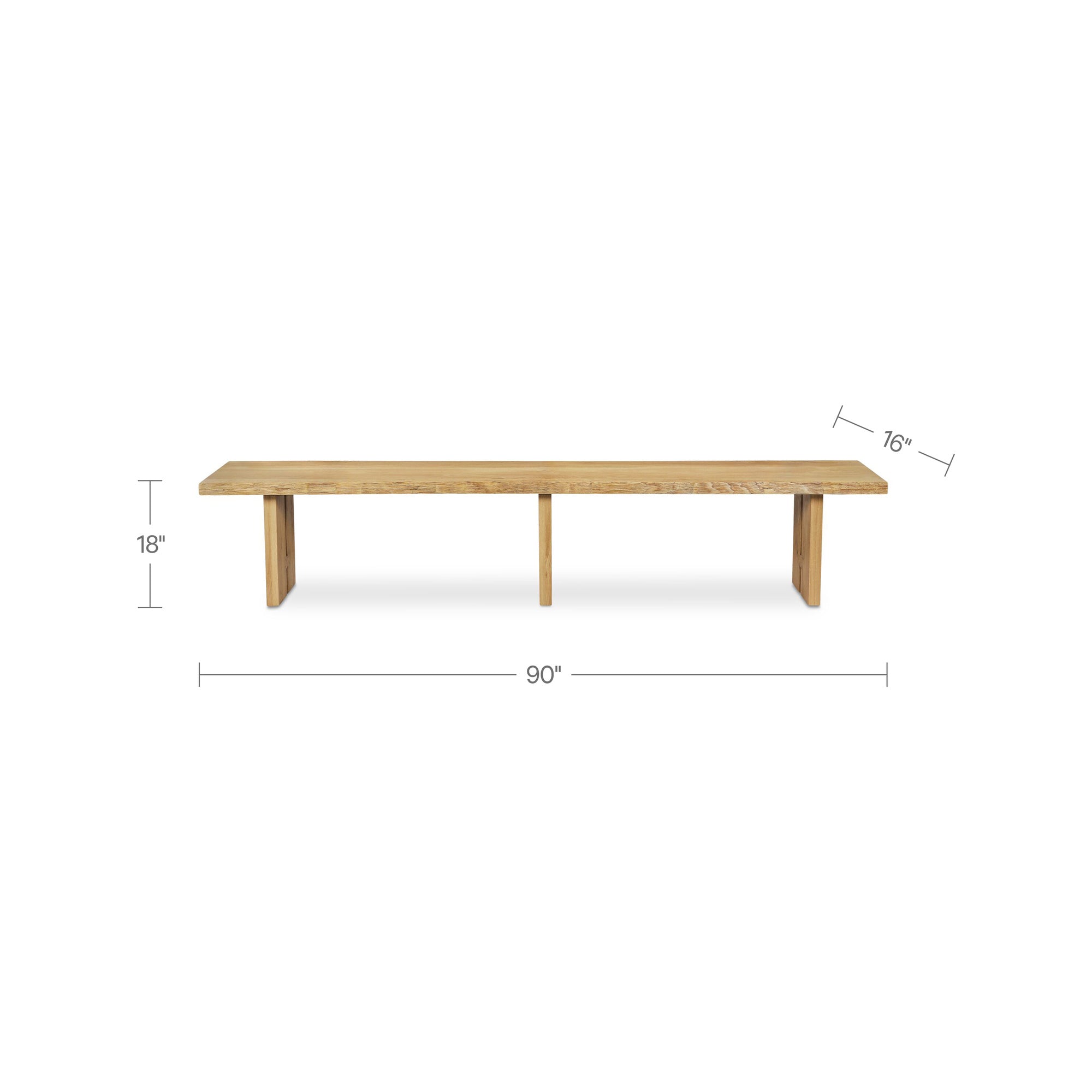 Tessa Dining Bench Natural