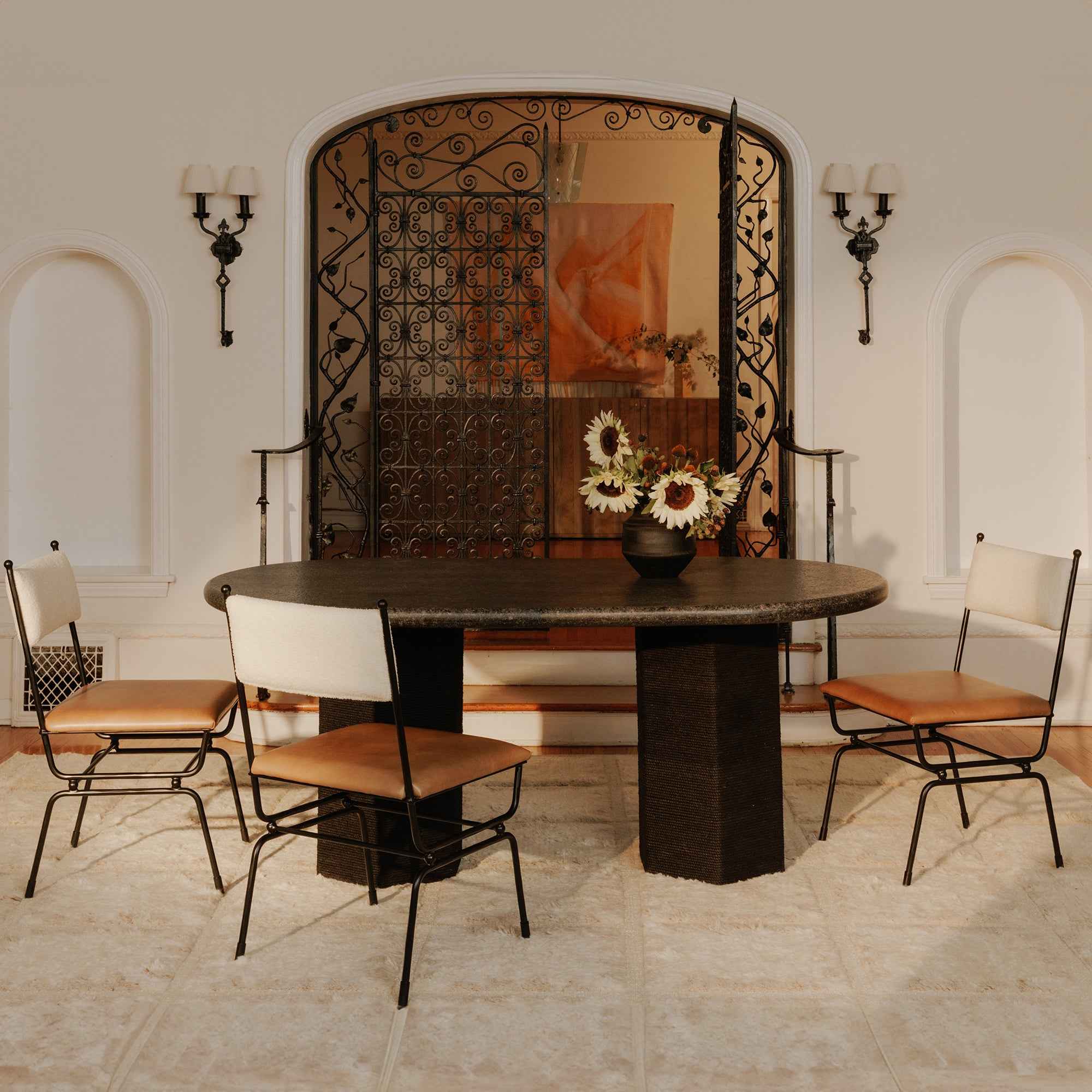 Posta Dining Chair Brown Leather