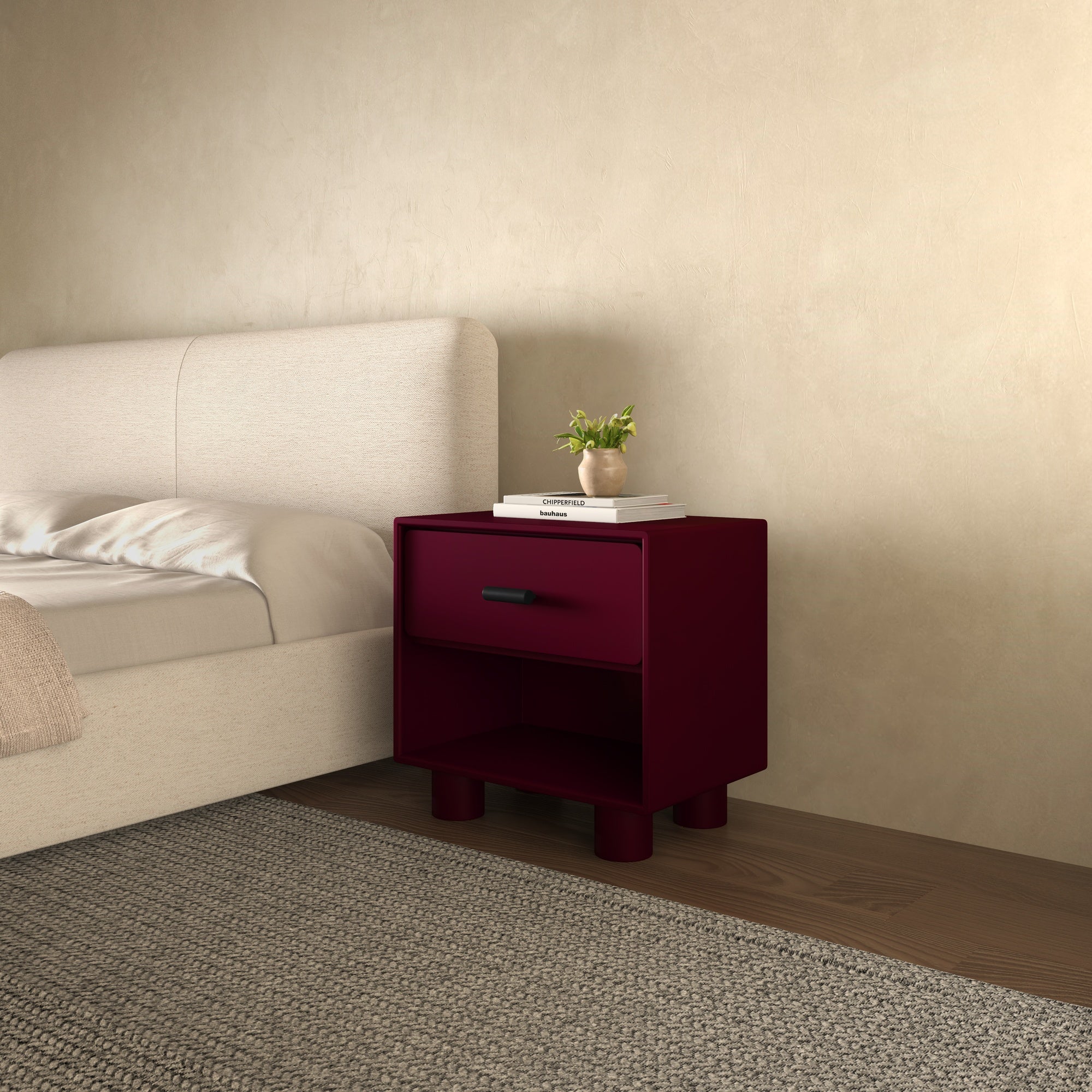 Jolene Nightstand Deep Red