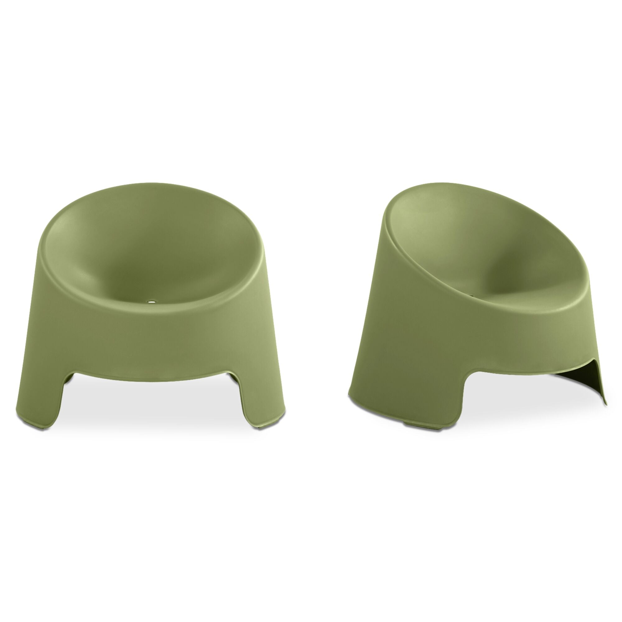 Nolla Outdoor Accent Chair Set of Two Green