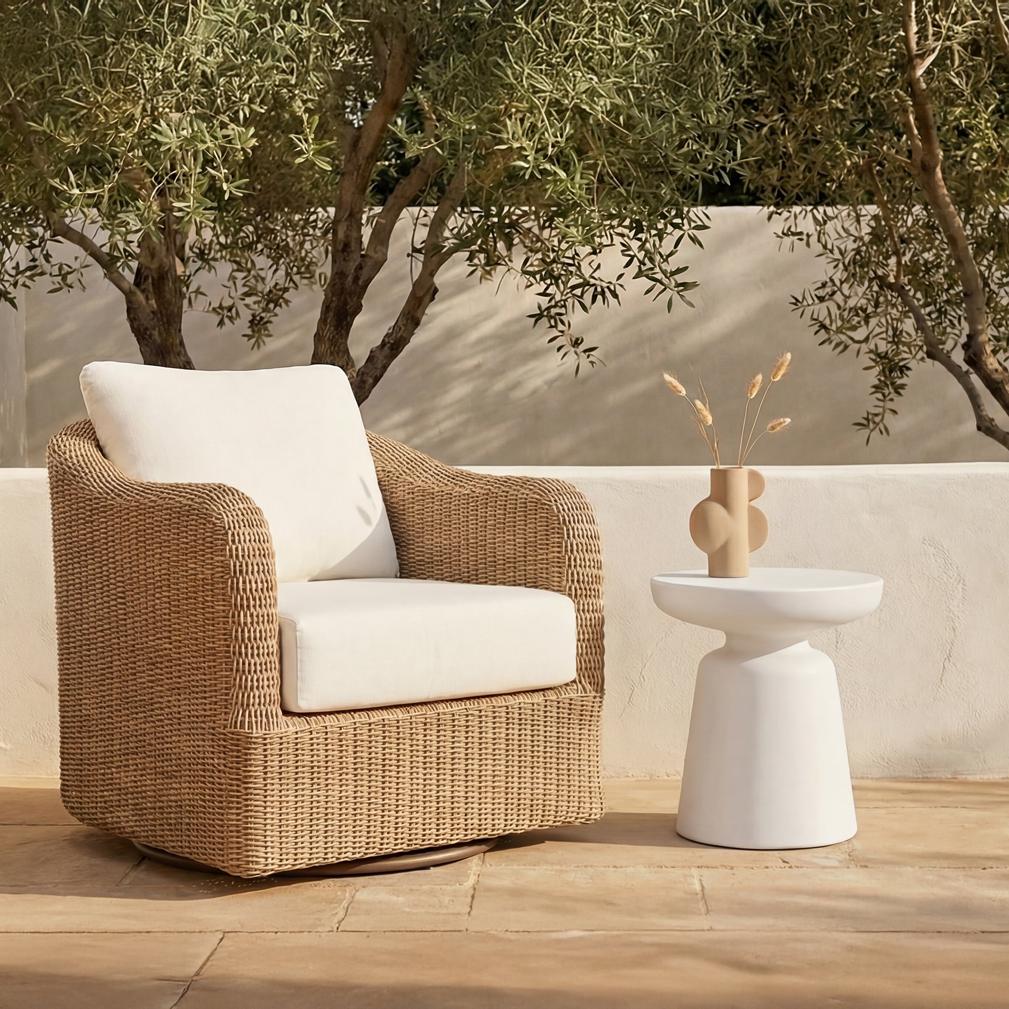 Ruth Outdoor Side Table White