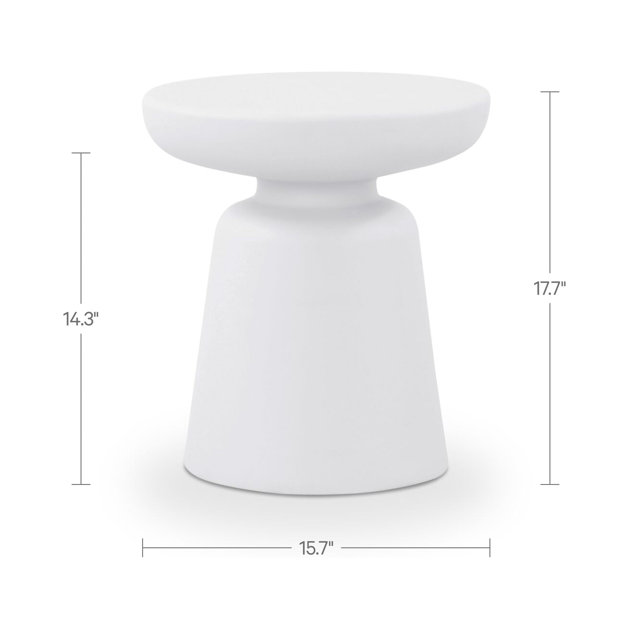 Ruth Outdoor Side Table White