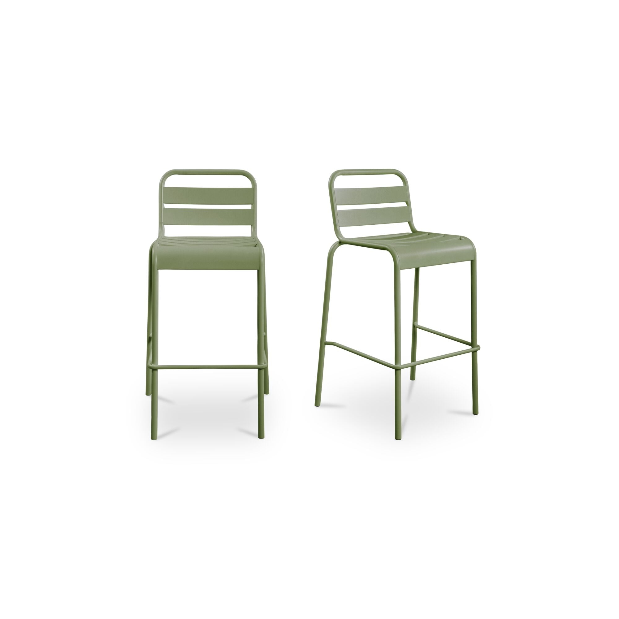 Kade Outdoor Bar Stool Green Set of Two