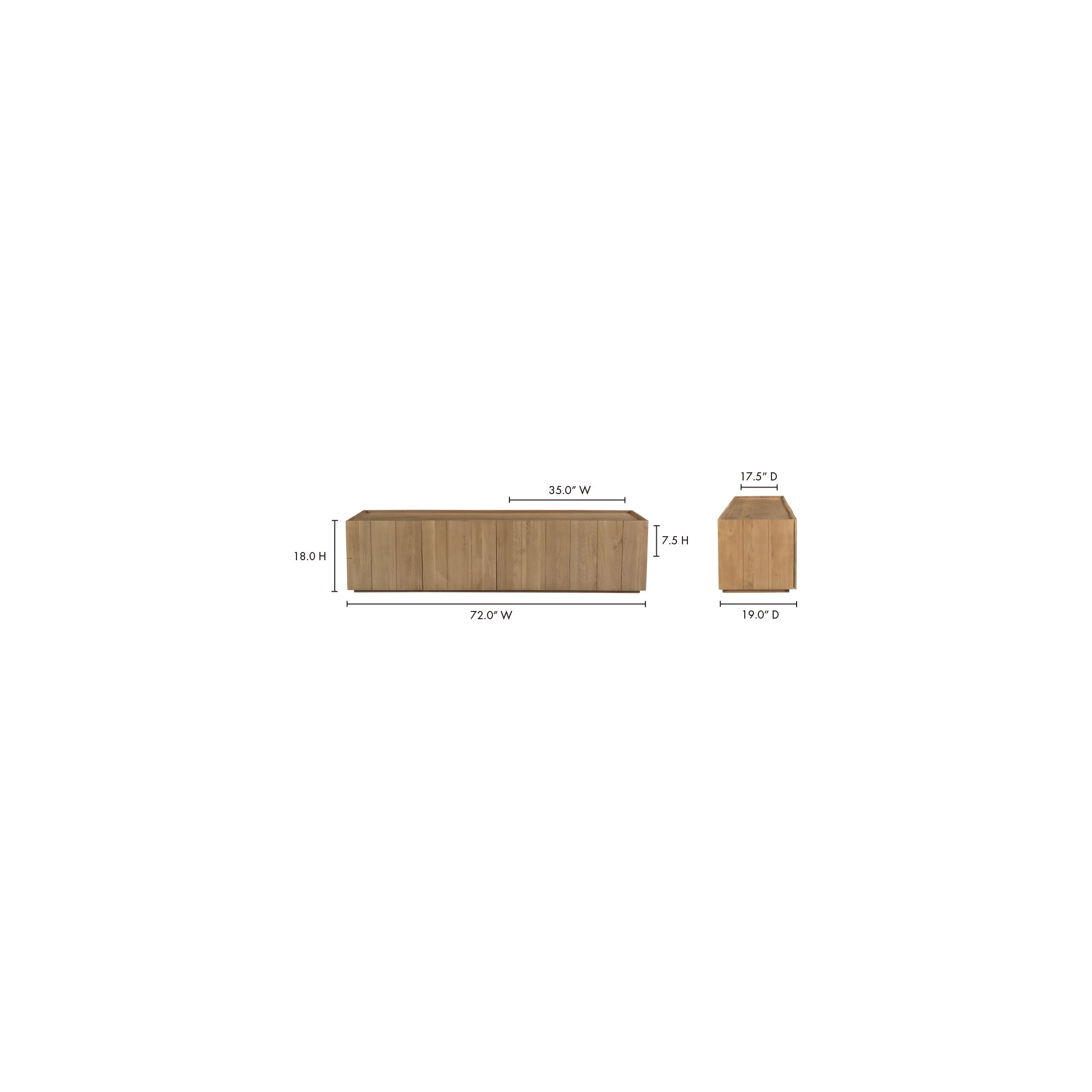 Plank Media Cabinet Natural