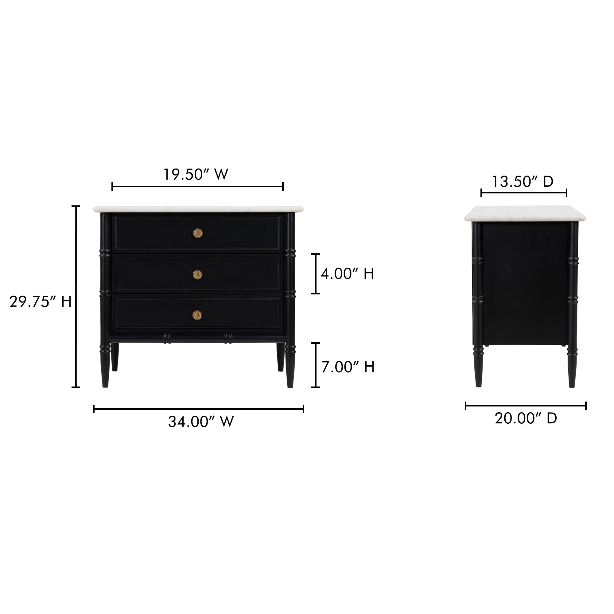 Eleanor Nightstand Black