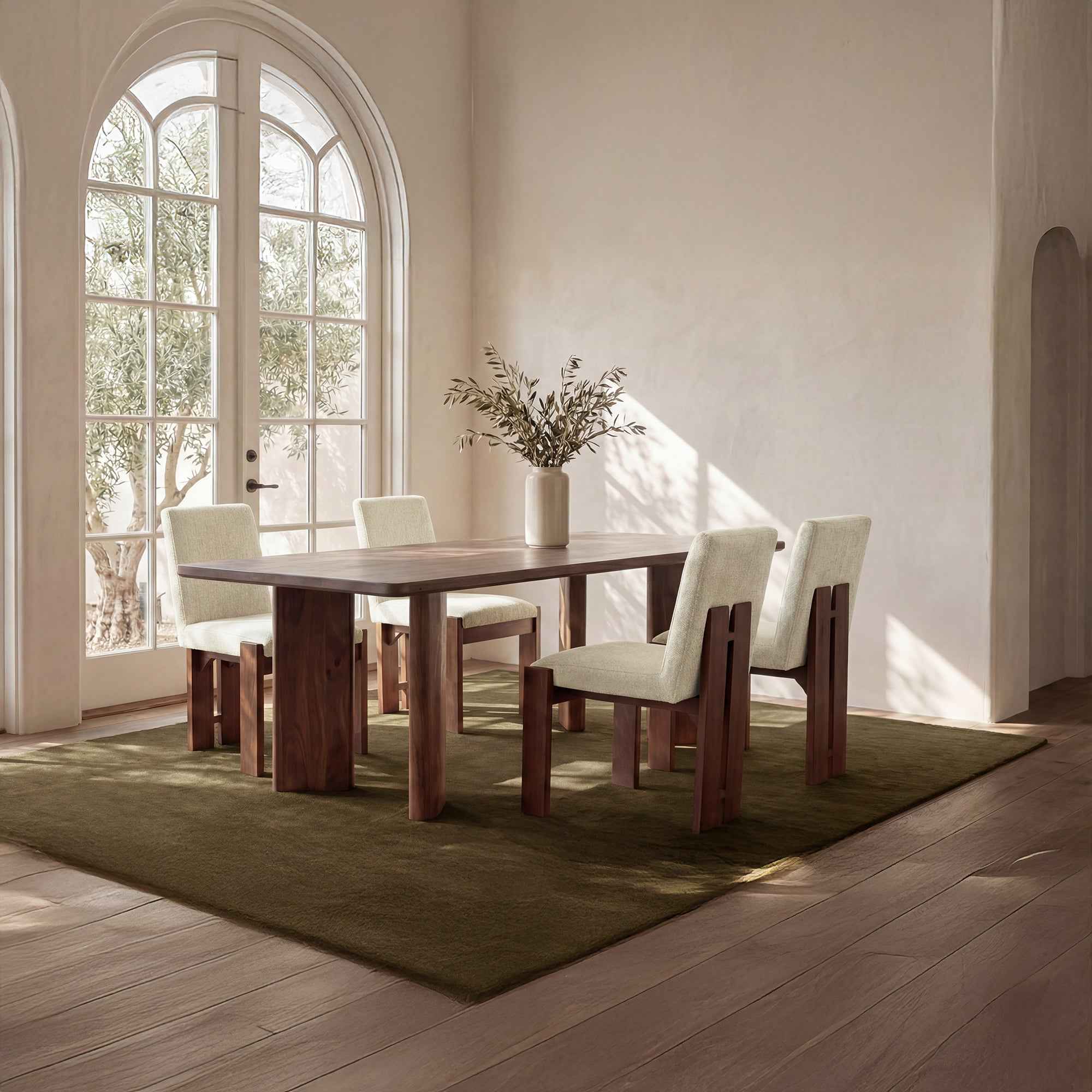 Mia Dining Chair Beige-Set of Two