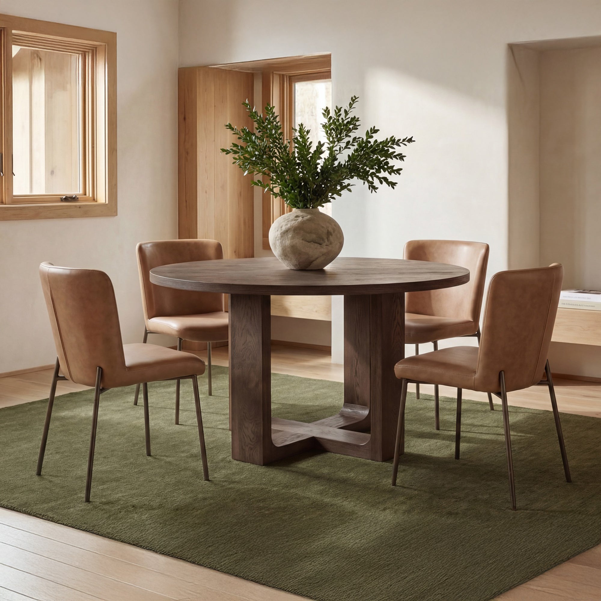 Hayes Dining Table Rustic Brown