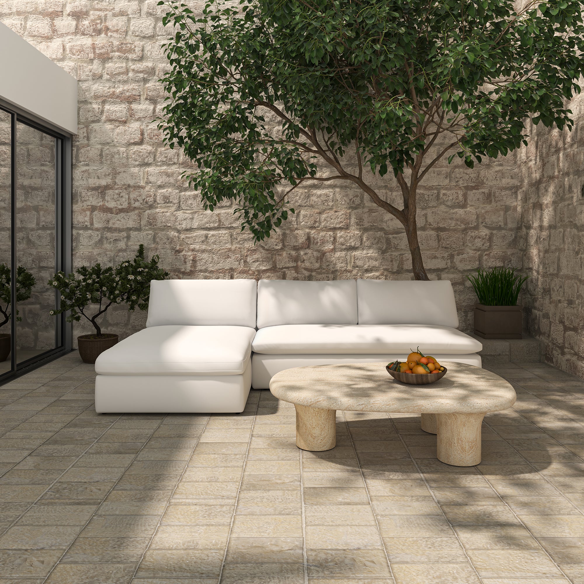 Warby Outdoor Coffee Table Beige