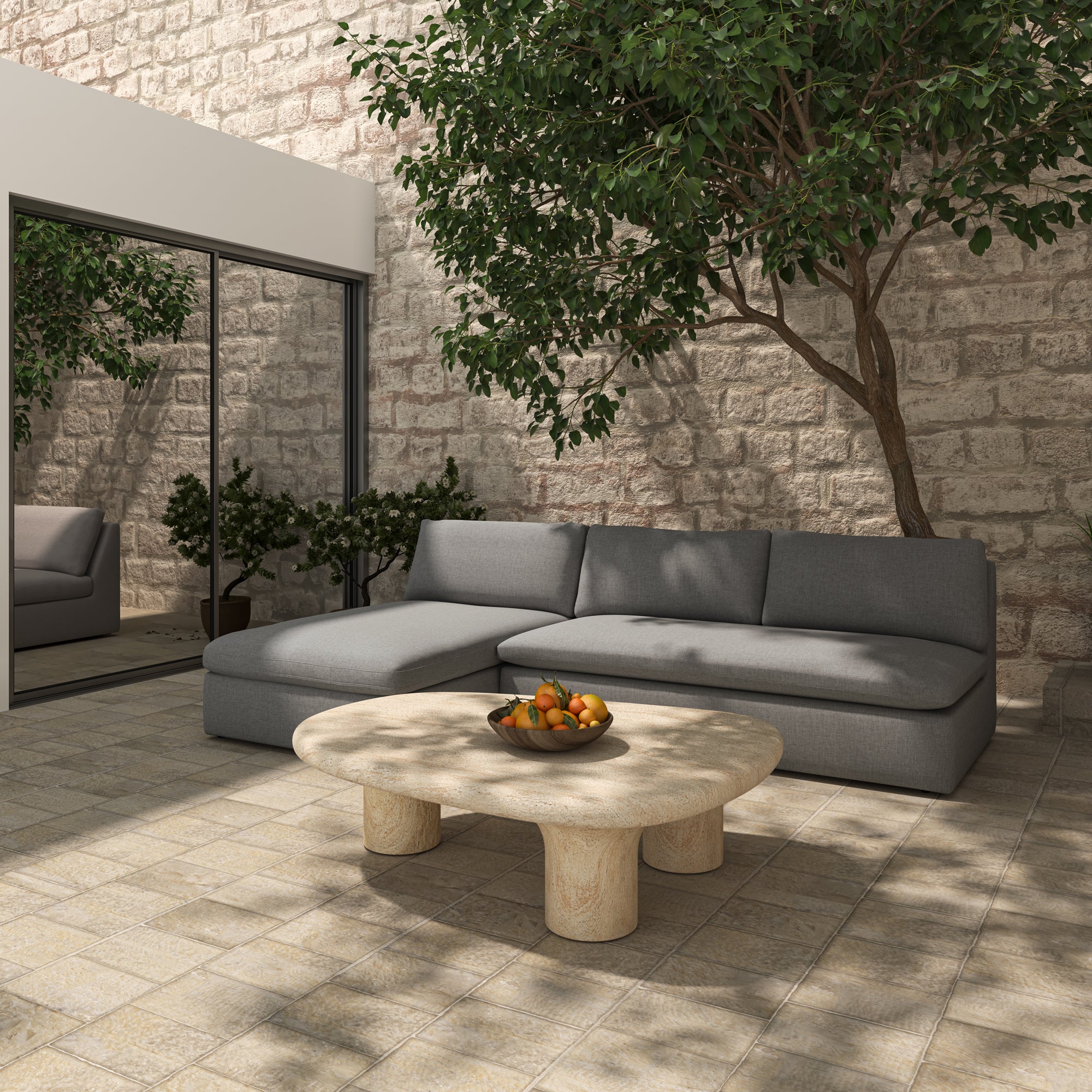 Warby Outdoor Coffee Table Beige