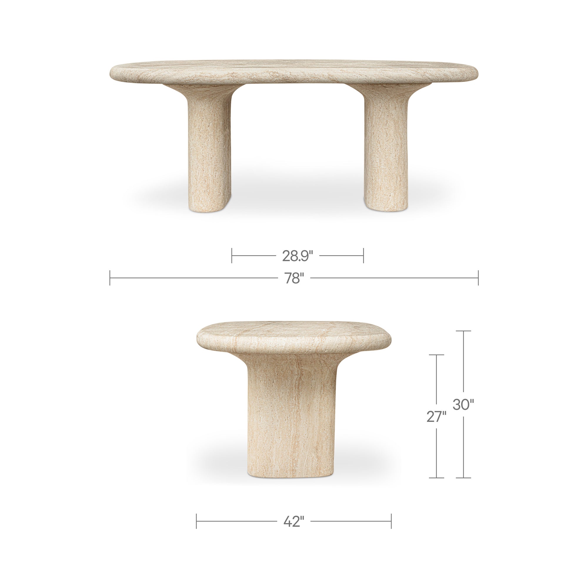 Warby Outdoor Dining Table Beige