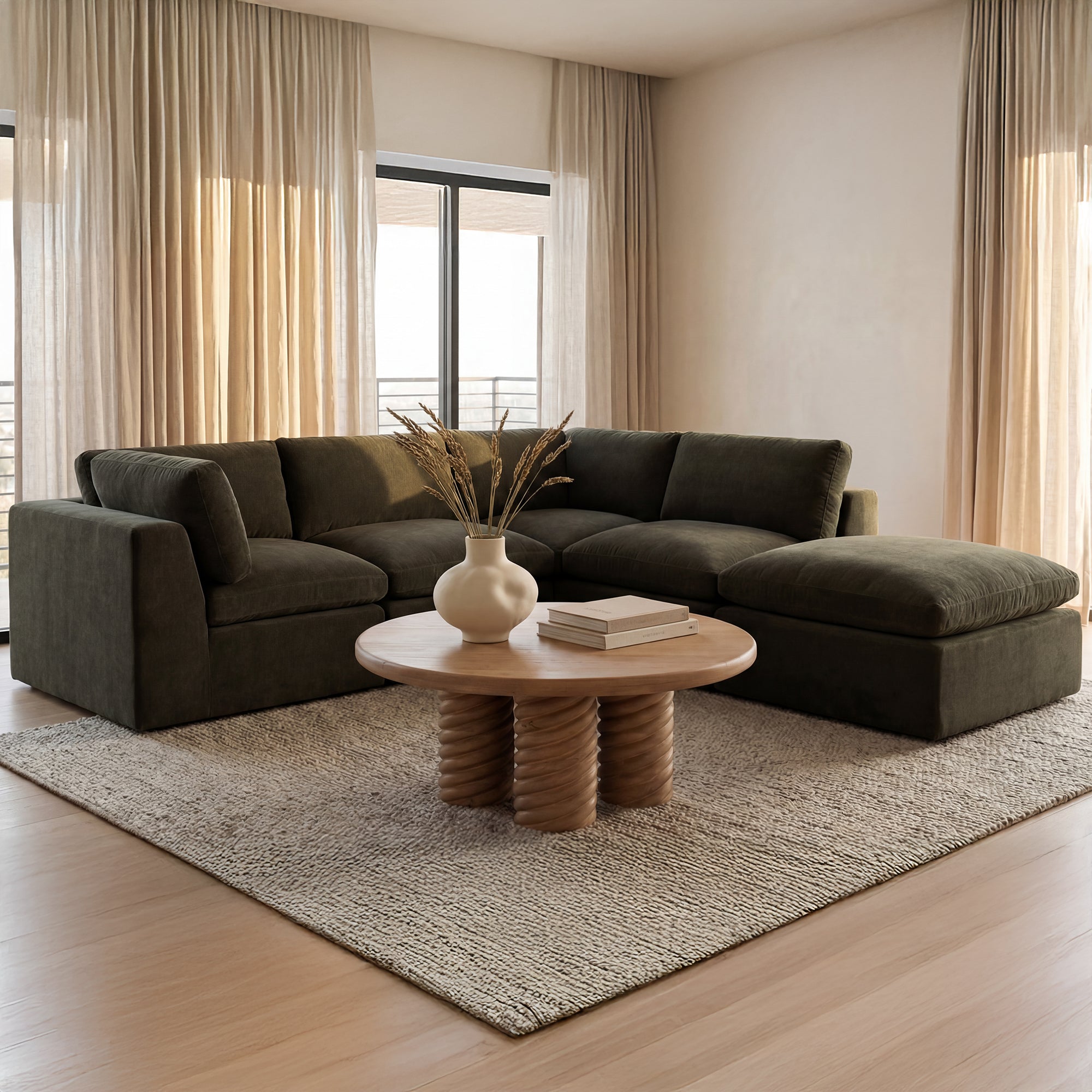 Cates Dream Modular Sectional Dark Green