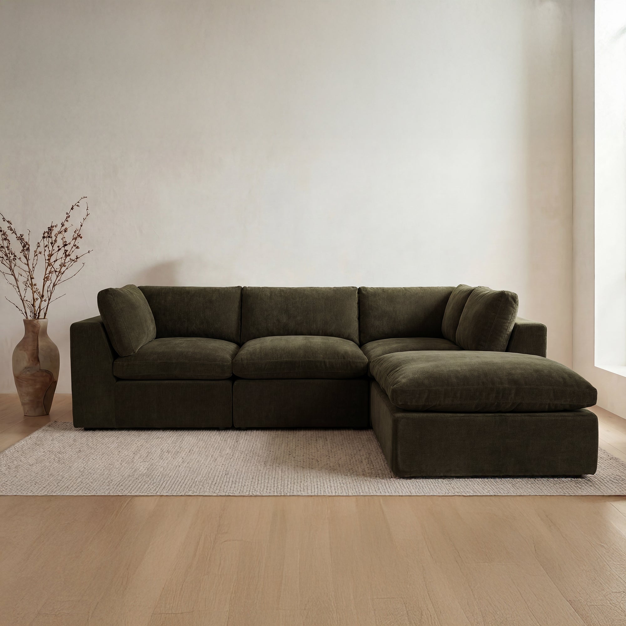 Cates Dream Modular Sectional Dark Green