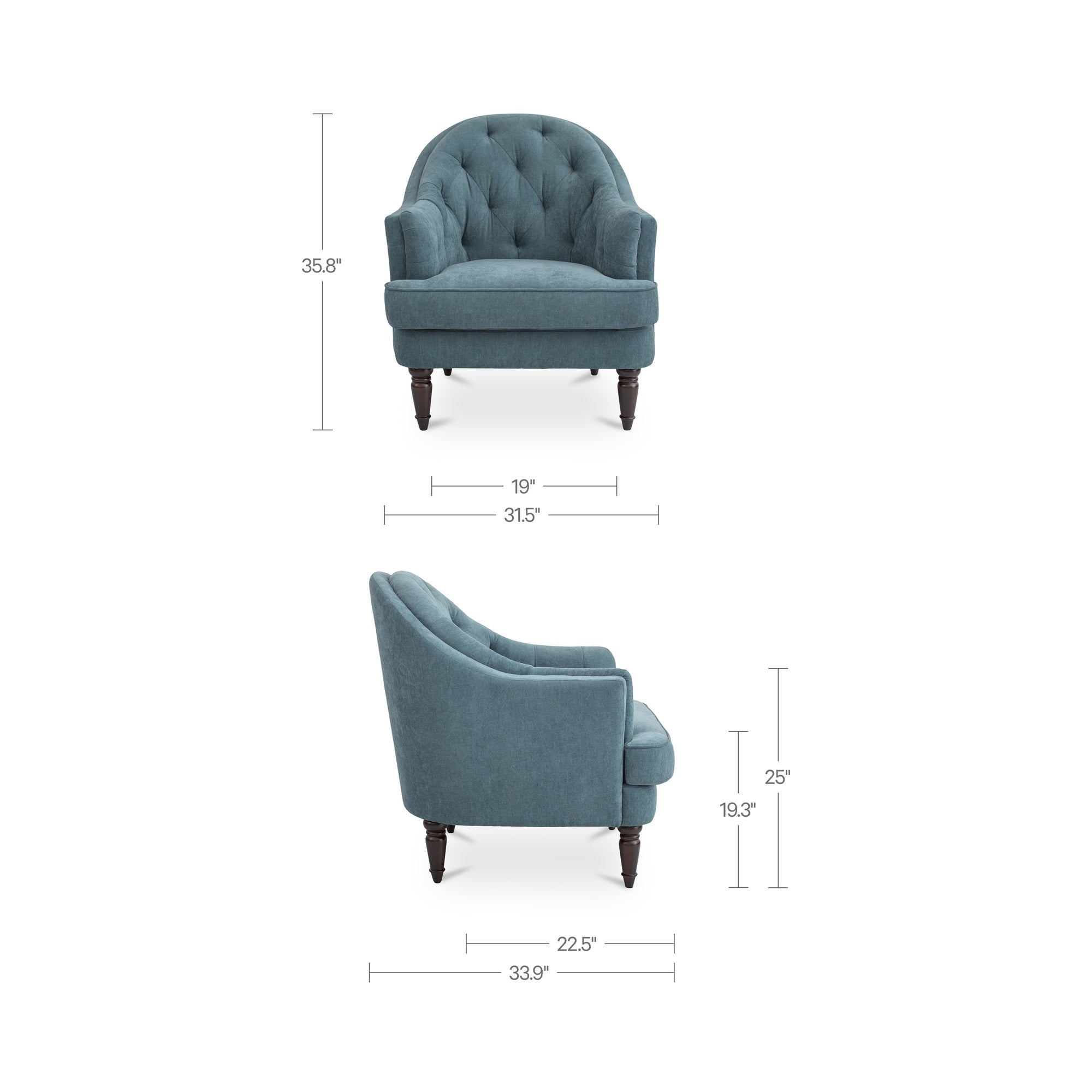 Pandora Accent Chair Light Blue