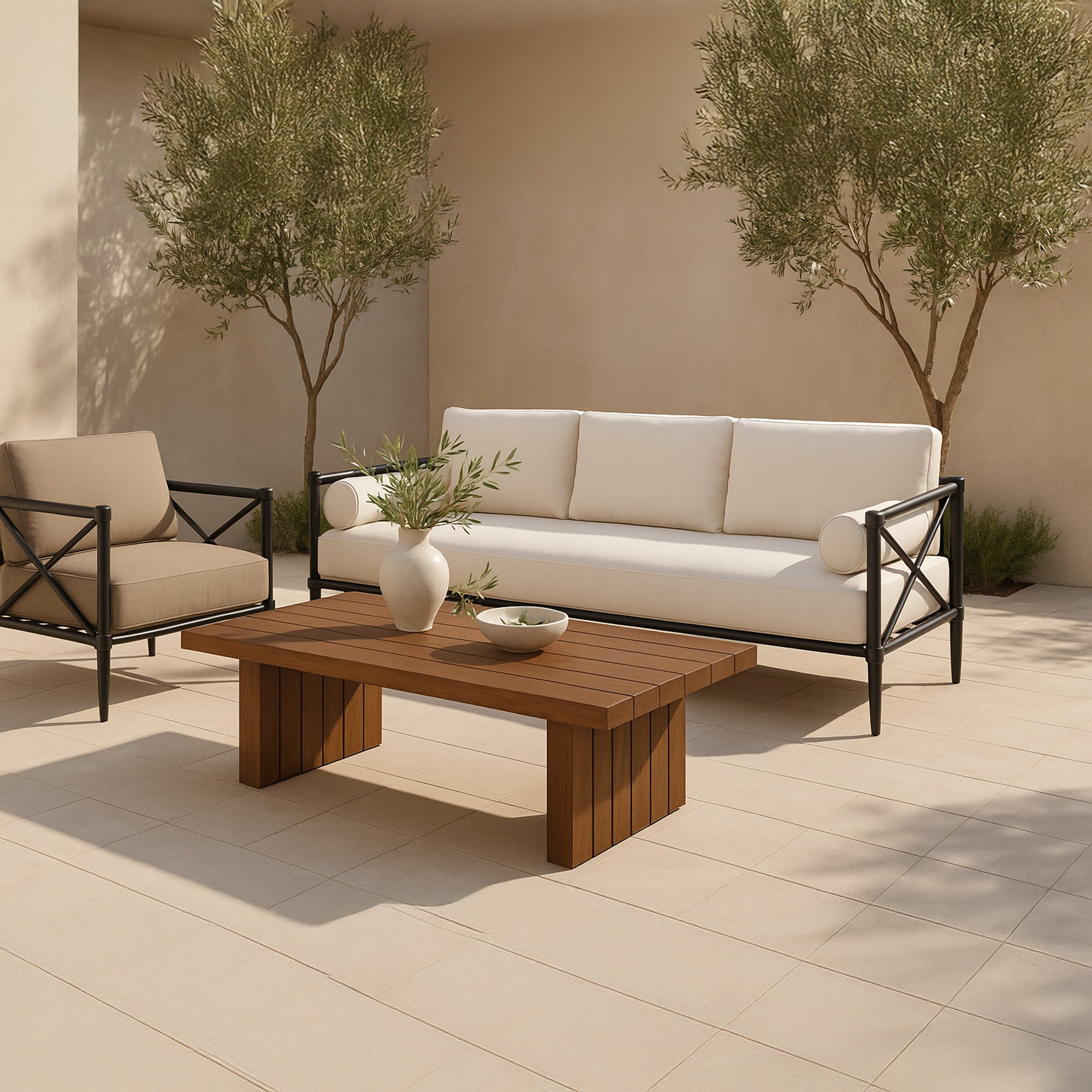 Willow Outdoor Sofa Cream