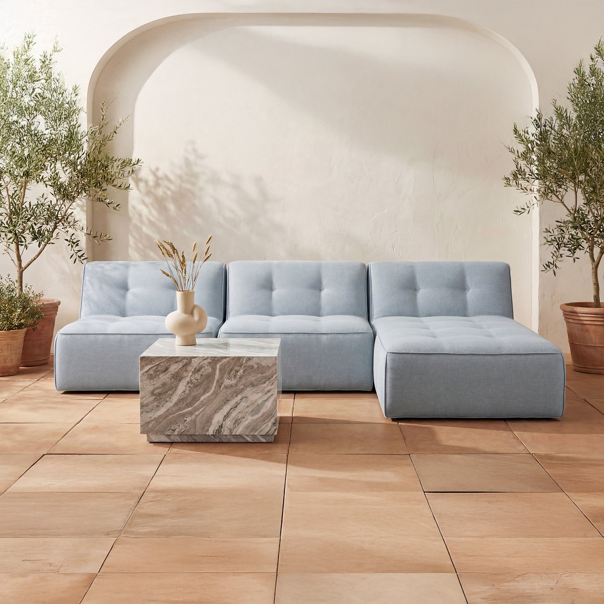 Sunseeker Outdoor Chaise Light Blue