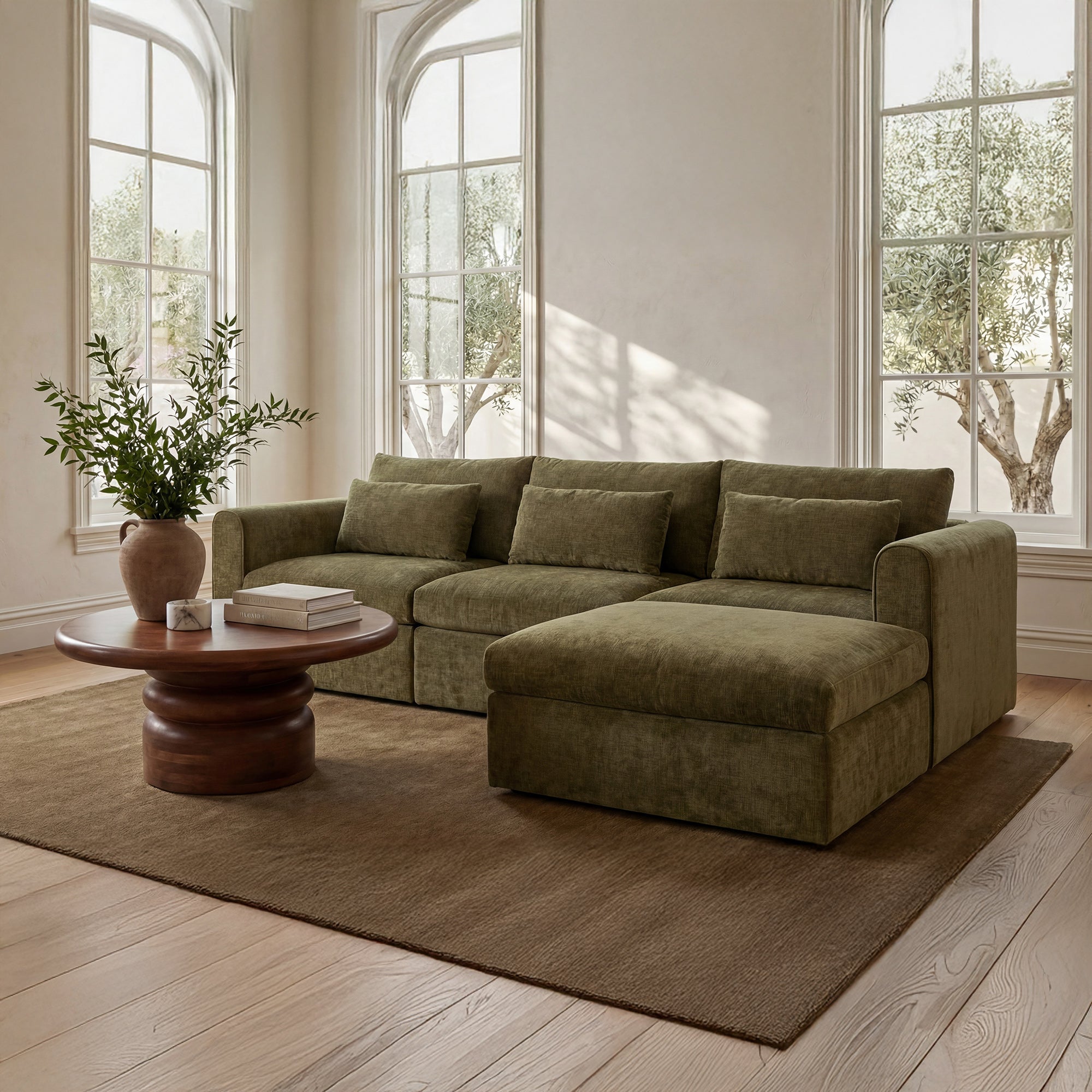 Swift Slipper Chair Dark Green