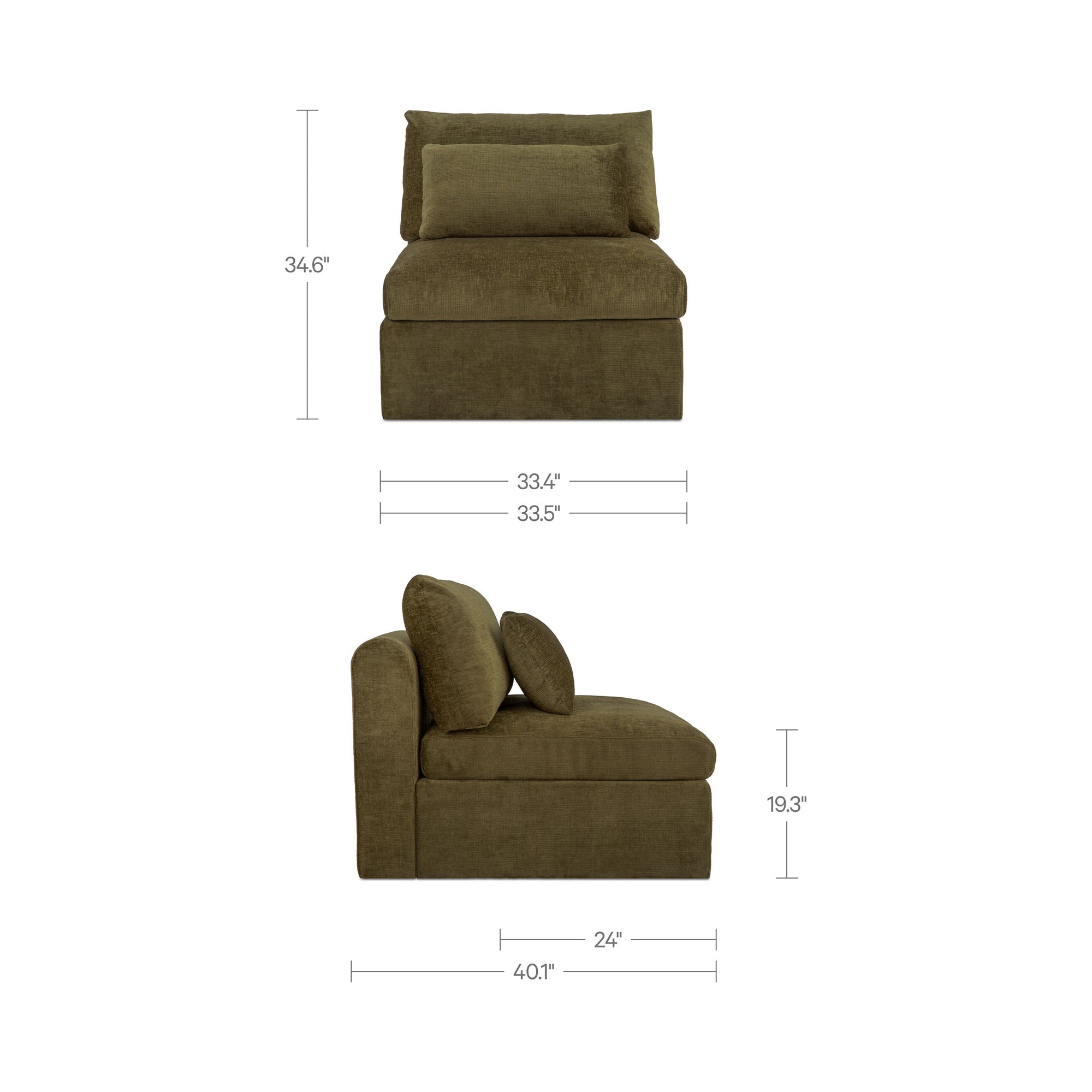 Swift Slipper Chair Dark Green