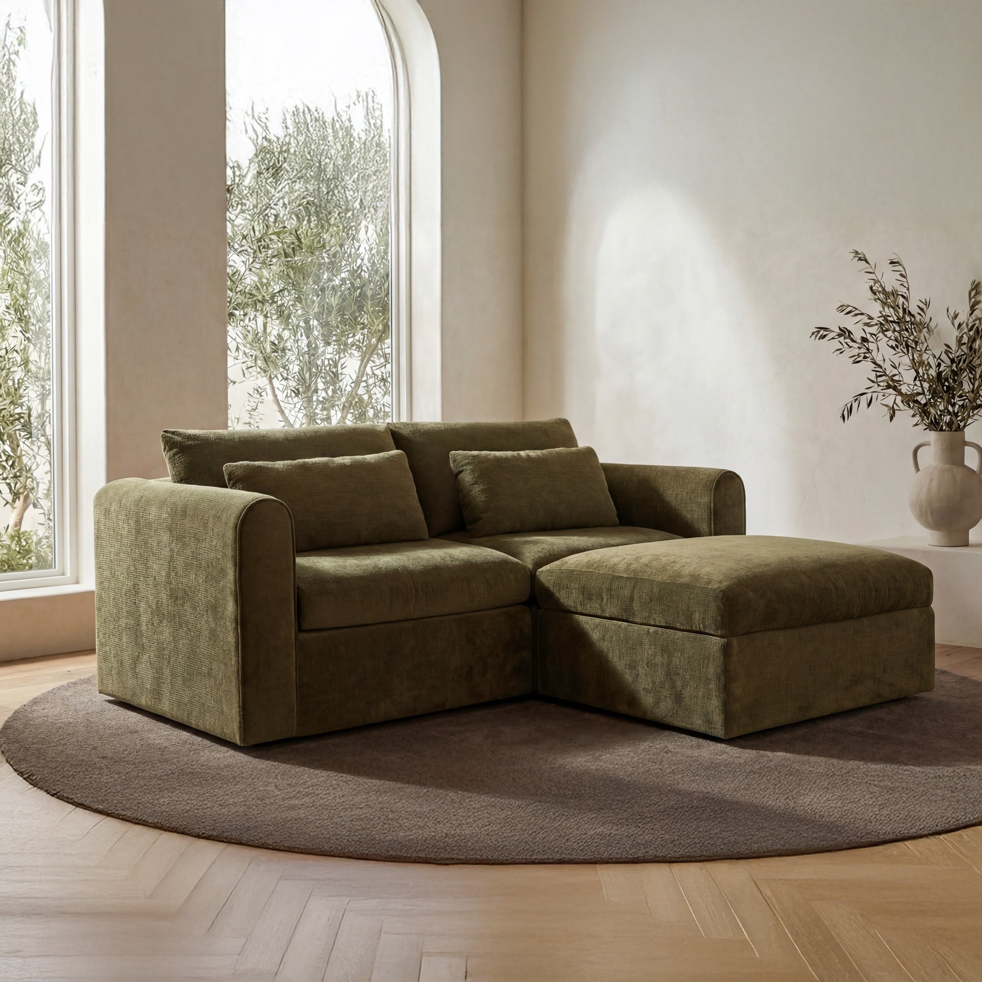 Swift Nook Modular Sectional Dark Green