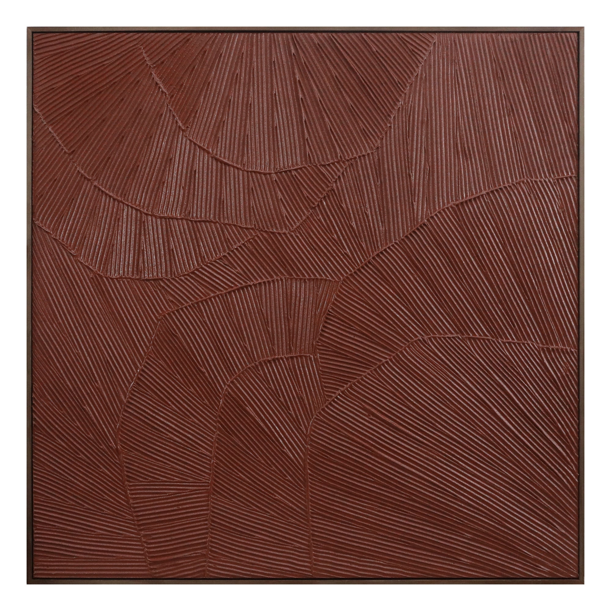 Flutter Framed Painting Maroon