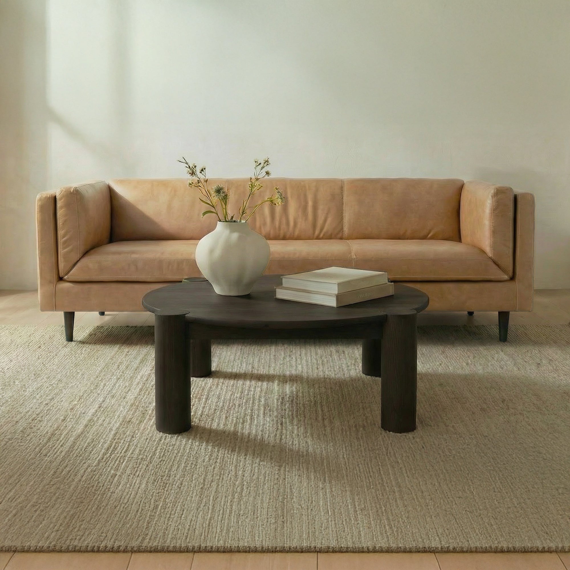 Woods Sofa Tan Leather