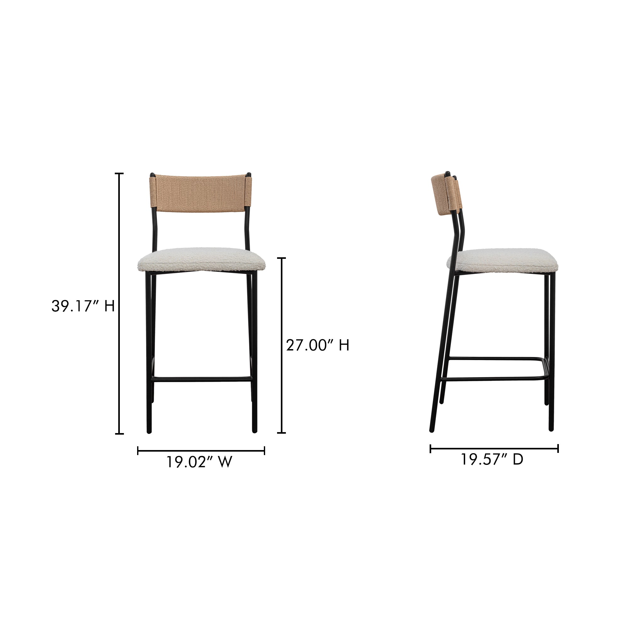 Foley Counter Stool White