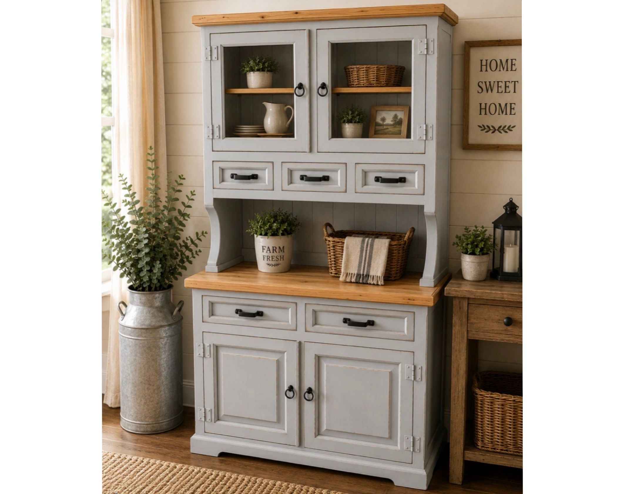 Las Cruces Hutch Gray<br>(1 in Stock)