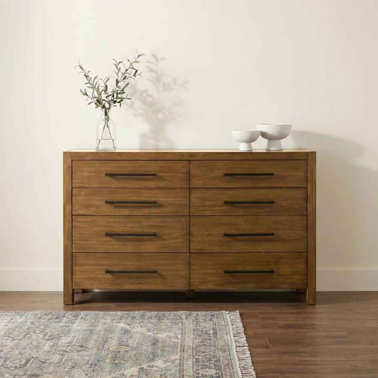 Adderley 8-drawer Bedroom Dresser Cabinet Warm Brown - Home & Sleep Outlet