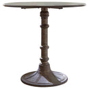 Oswego Round 30-inch Bistro Dining Table Bronze - Home & Sleep Outlet