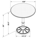 Oswego Round 30-inch Bistro Dining Table Bronze - Home & Sleep Outlet