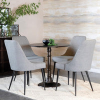 Oswego Round 30-inch Bistro Dining Table Bronze - Home & Sleep Outlet