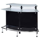 Keystone Curved Glass Top Home Bar Wine Cabinet Black - Home & Sleep Outlet
