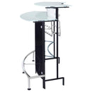 Keystone Curved Glass Top Home Bar Wine Cabinet Black - Home & Sleep Outlet