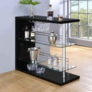 Prescott Rectangular Home Wine Table Black High Gloss - Home & Sleep Outlet