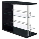 Prescott Rectangular Home Wine Table Black High Gloss - Home & Sleep Outlet