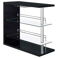 Prescott Rectangular Home Wine Table Black High Gloss - Home & Sleep Outlet