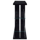 Prescott Rectangular Home Wine Table Black High Gloss - Home & Sleep Outlet