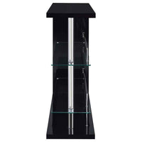 Prescott Rectangular Home Wine Table Black High Gloss - Home & Sleep Outlet