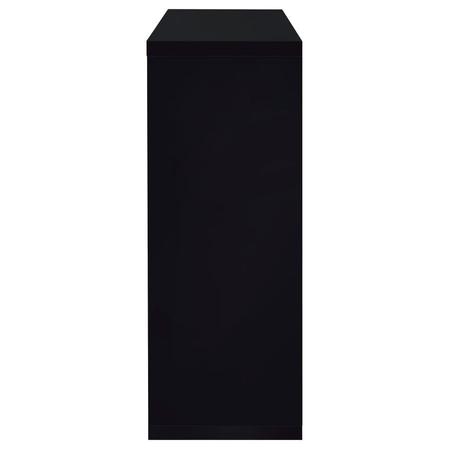 Prescott Rectangular Home Wine Table Black High Gloss - Home & Sleep Outlet